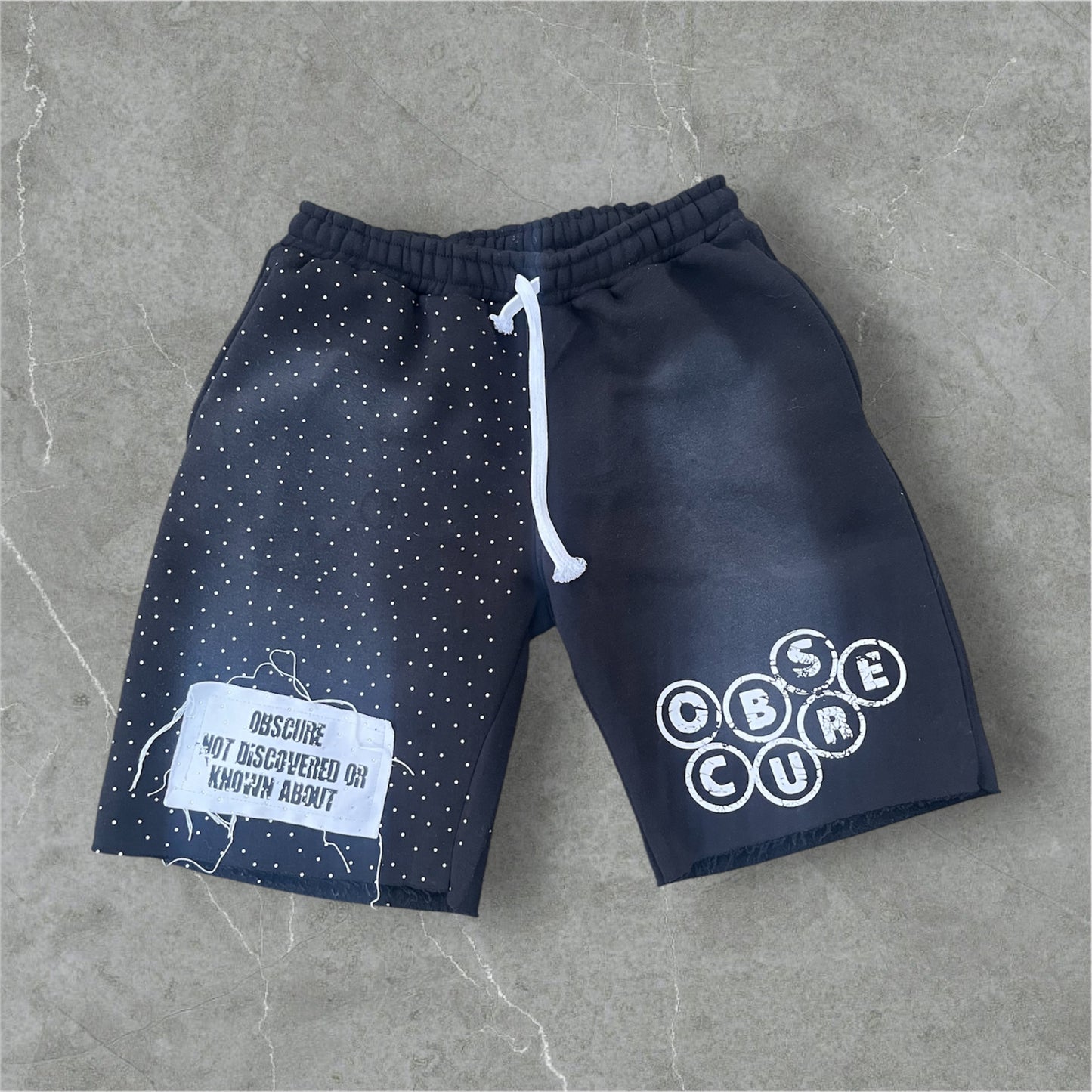 Black widow rhinestone shorts