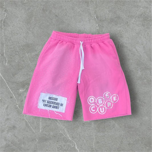 Cherry blossom rhinestone shorts